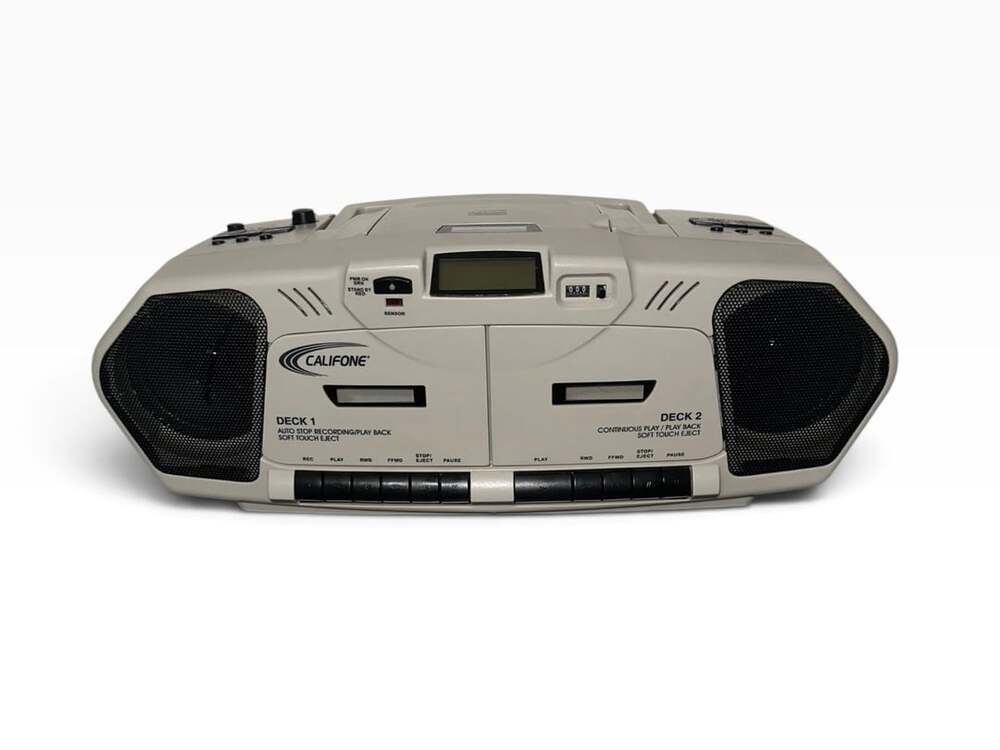 Califone Model 2395AV-02 Dual Cassette CD Radio Boombox